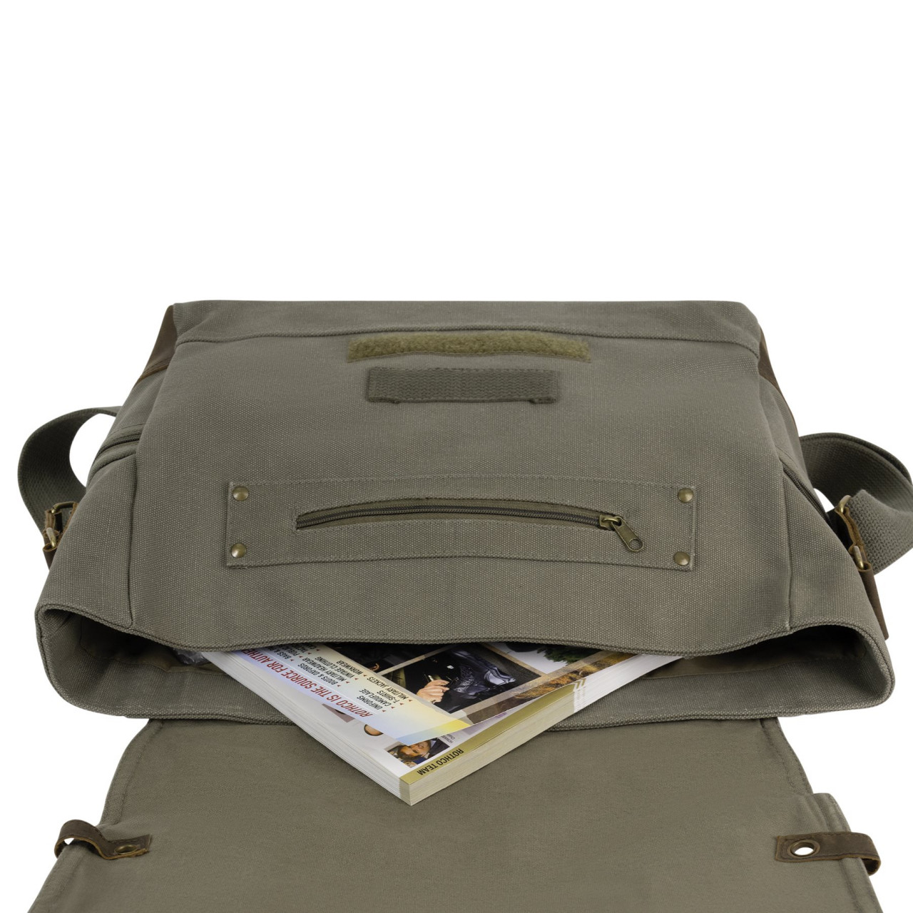 Taška VINTAGE cez rameno B-15 PILOT MESSENGER OLIV