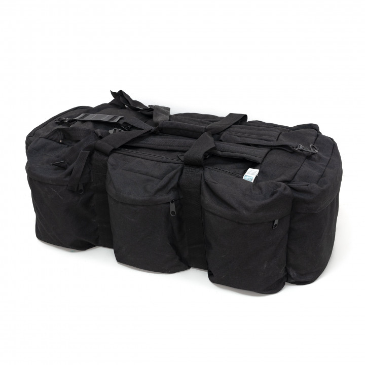 Taška/batoh transportná veľká 6 bočných vreciek ČIERNA použitá