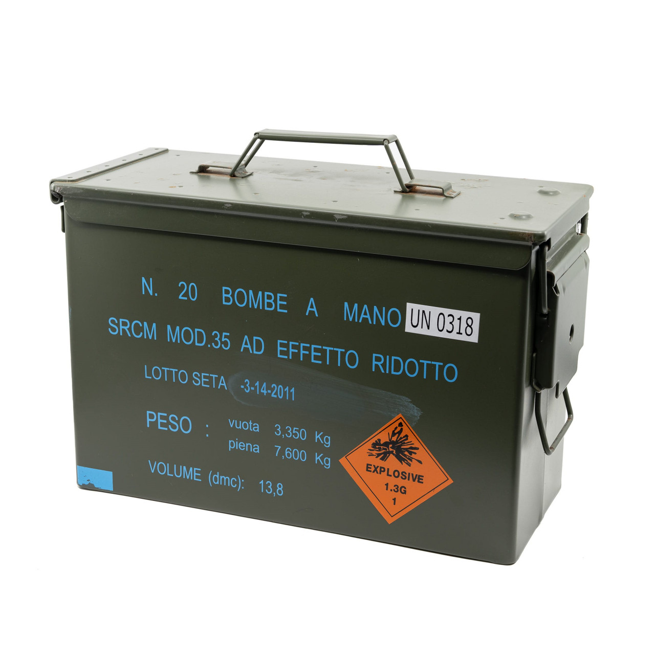 Debna talianska na muníciu kovová BMI 34x23x14 použitá