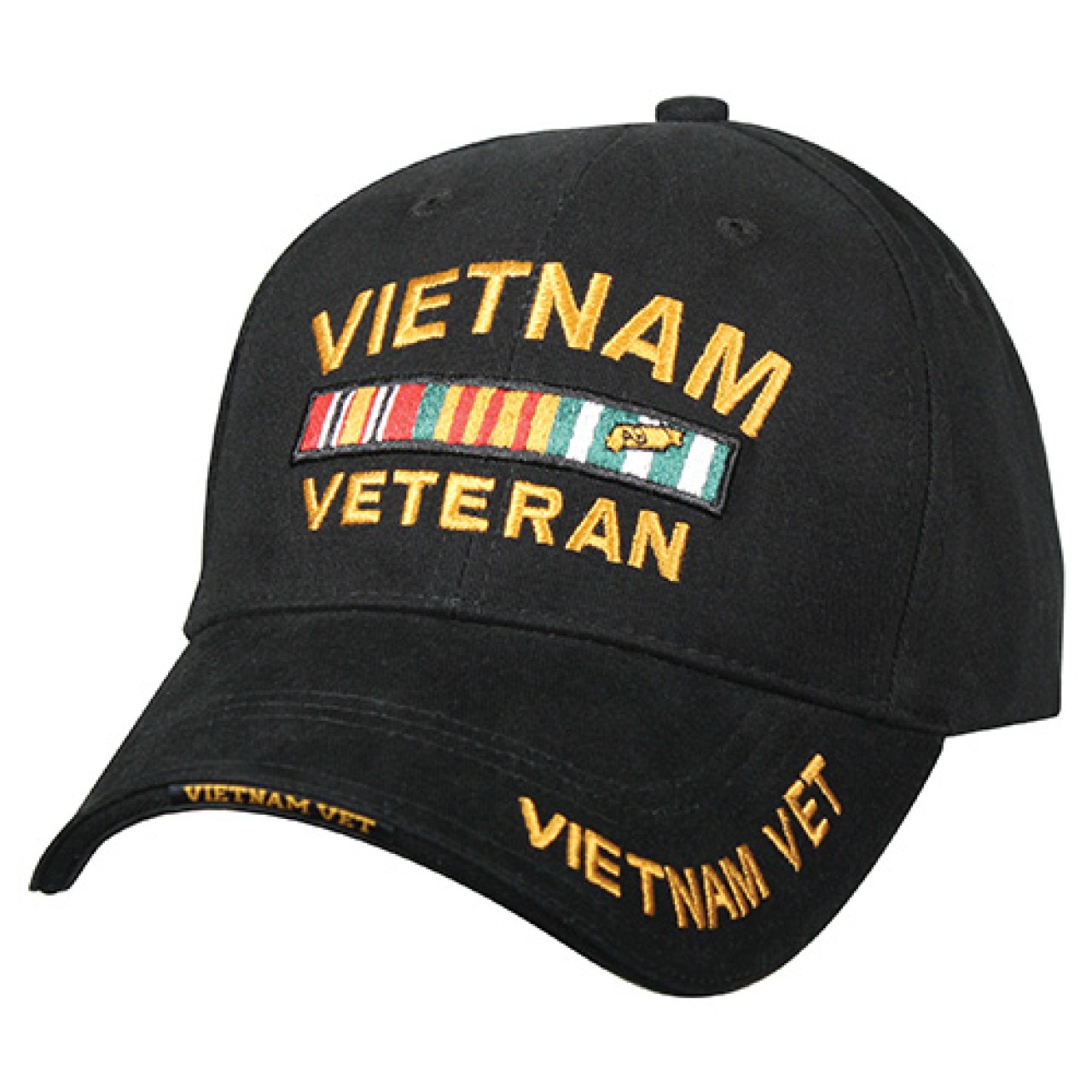 Čiapka DELUXE VIETNAM VETERAN baseball ČIERNA