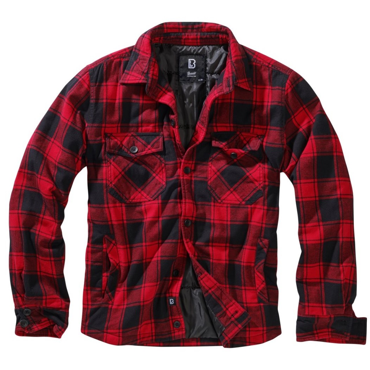 Košeľa LUMBERJACKET dlhý rukáv flanel ČERVENO/ČIERNÁ