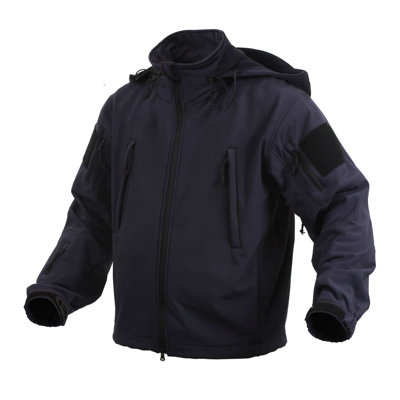 Bunda TACTICAL s kapucňou softshell TMAVO MODRÁ