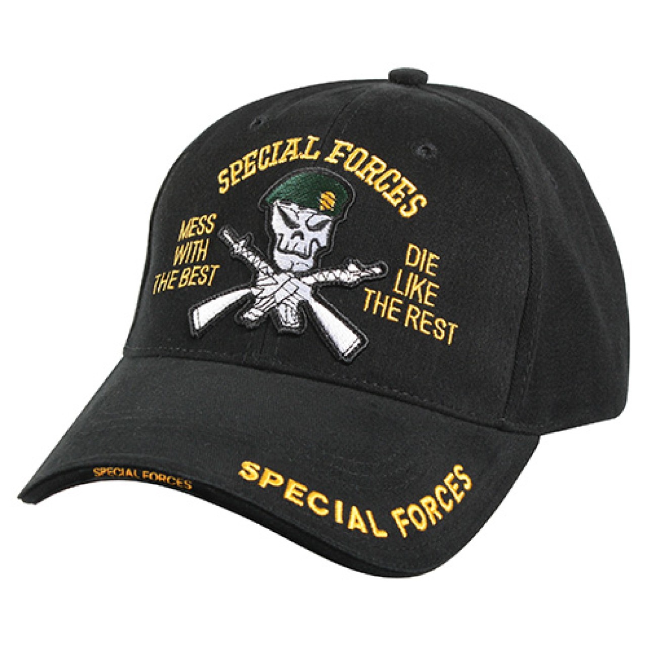 Čiapka DELUXE SPECIAL FORCES baseball ČIERNA