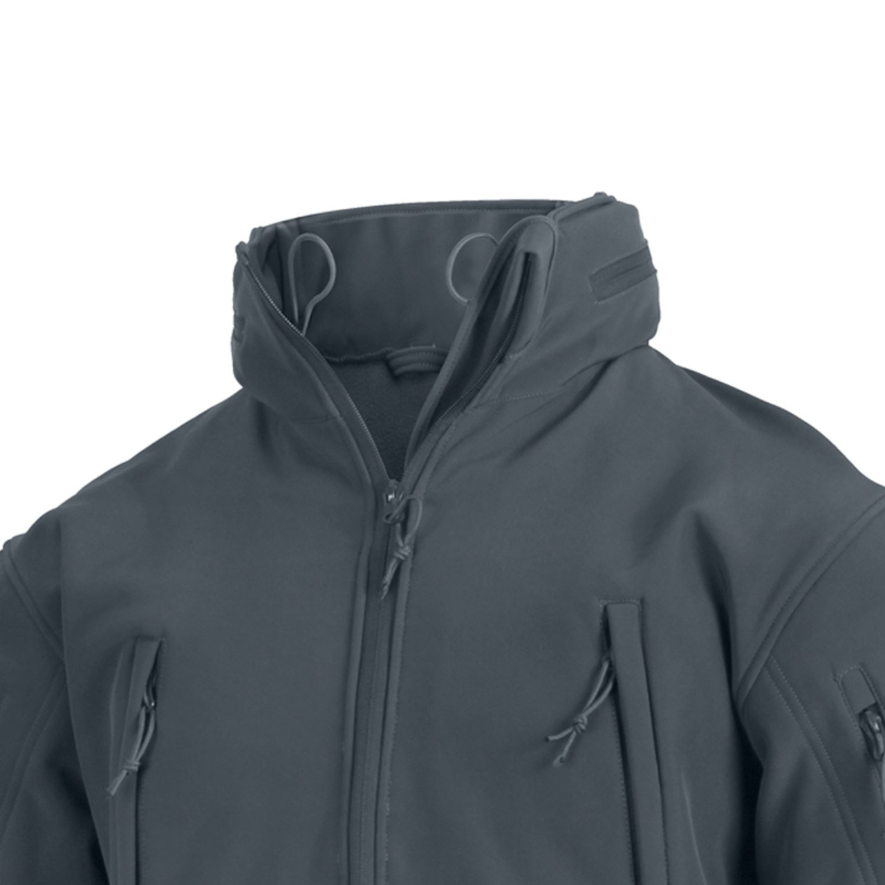 Bunda TACTICAL s kapucňou softshell SIVÁ