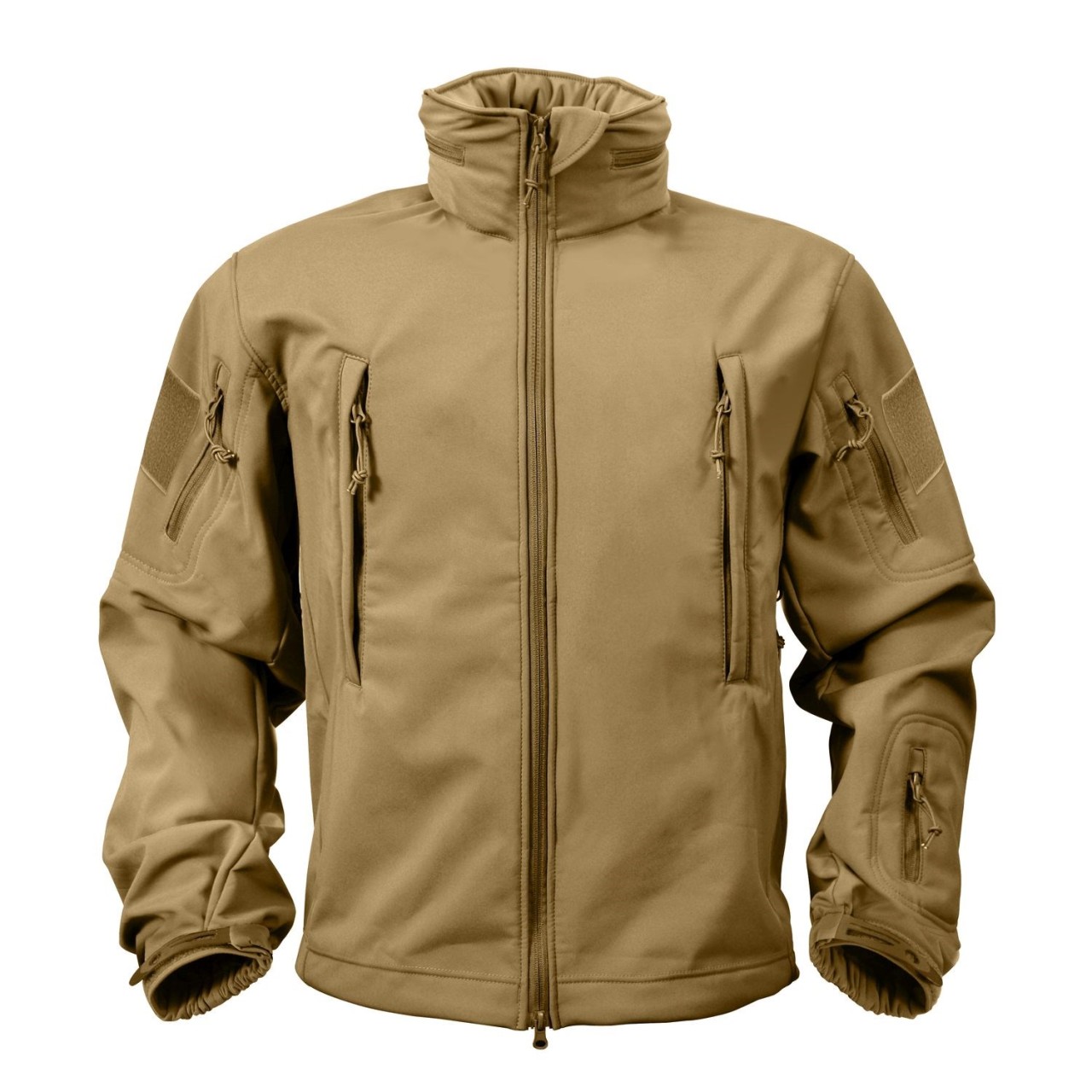 Bunda TACTICAL s kapucňou softshell COYOTE