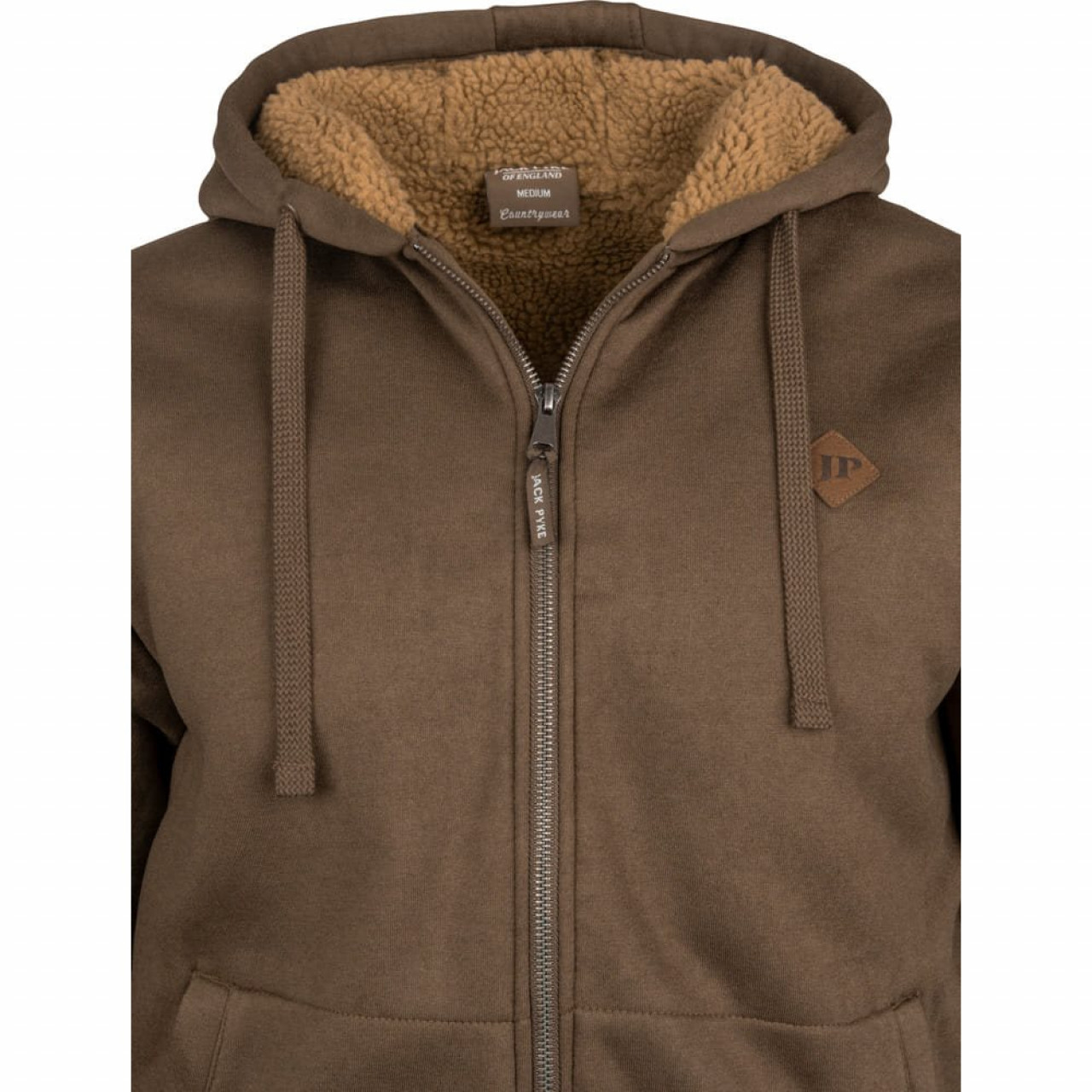 Mikina Yakka so zipsom a kožušinovým lemovaním BROWN