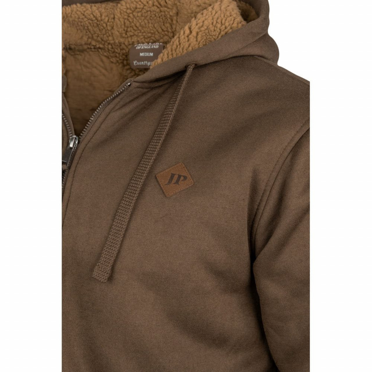 Mikina Yakka so zipsom a kožušinovým lemovaním BROWN