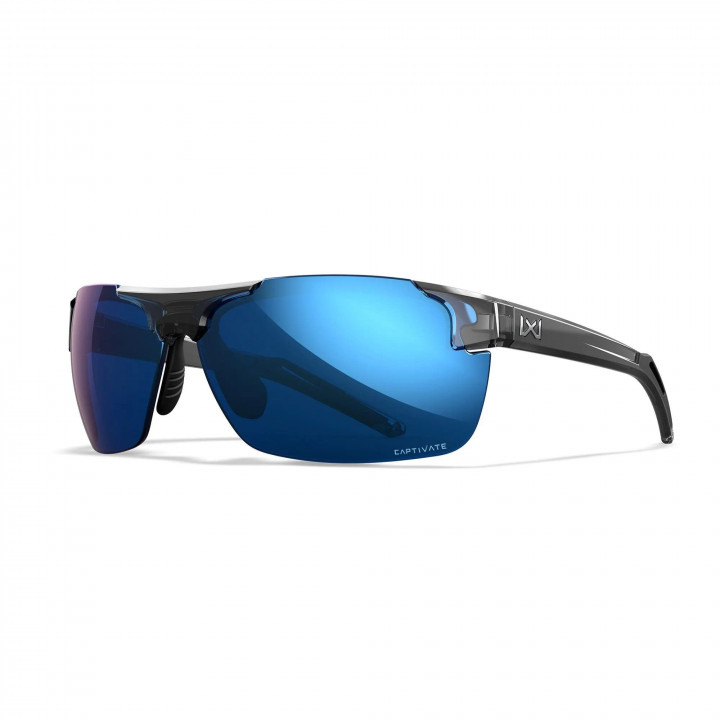 Okuliare strelecké WX PRIME CAPTIVATE™ SIVÝ rám POLARIZOVANÉ MODRÉ sklá