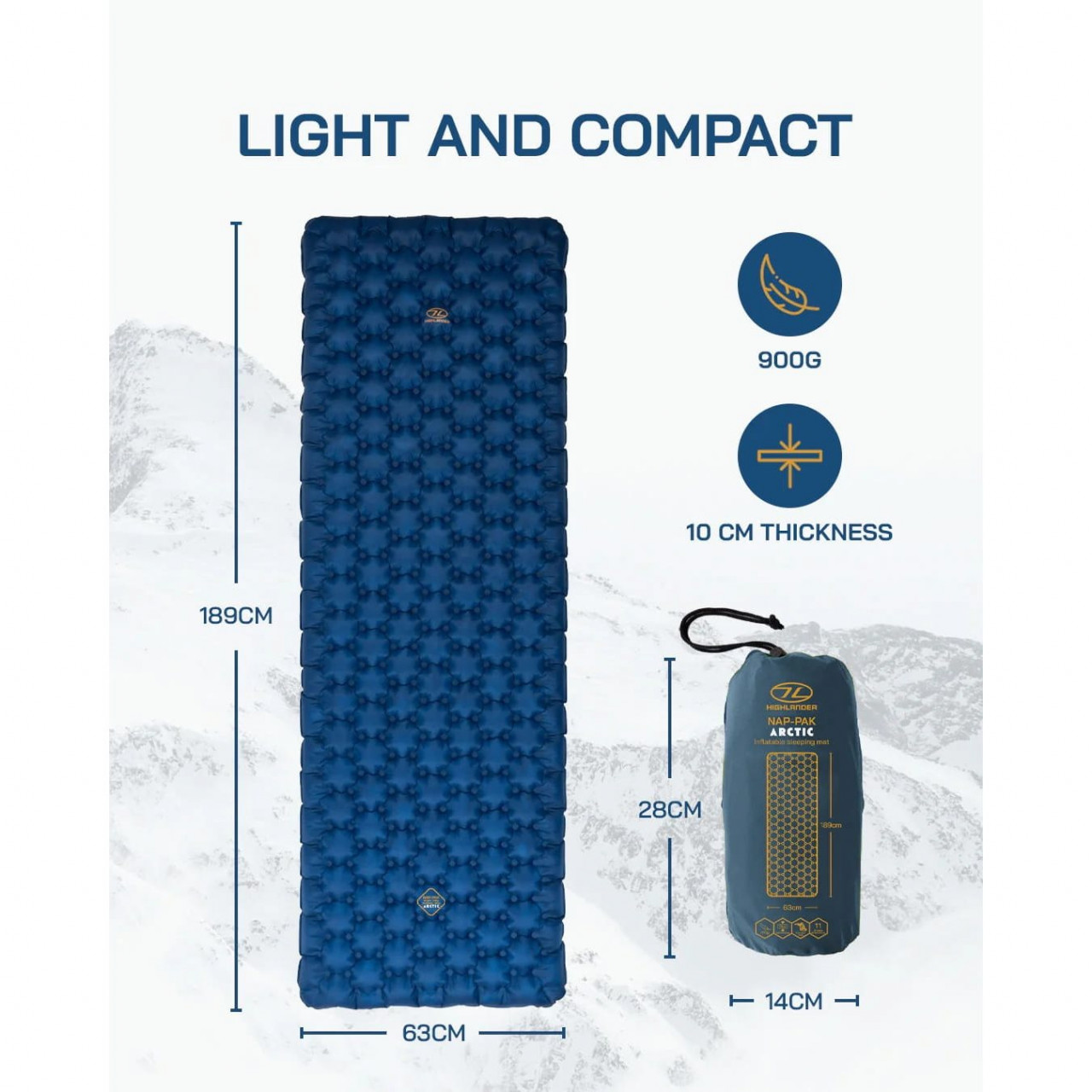 Karimatka NAP-PAK ARCTIC R11 nafukovacia MODRÁ