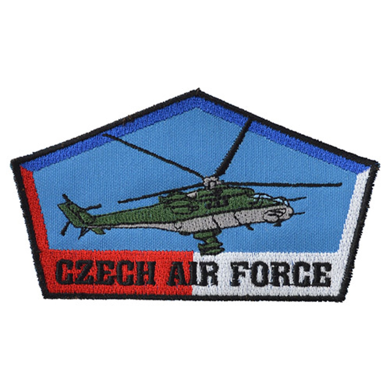 Nášivka CZECH AIR FORCE s vrtuľníkom MI-24V - FAREBNÁ