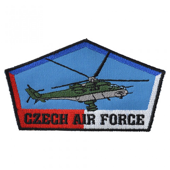 Nášivka CZECH AIR FORCE s vrtuľníkom MI-24V - FAREBNÁ