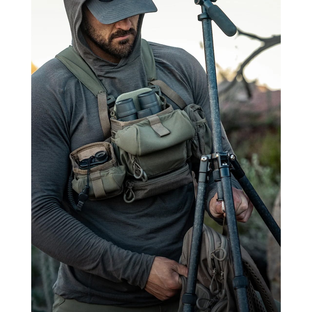Puzdro na ďalekohľad BRAVO MODULAR LARGE MILITARY GREEN