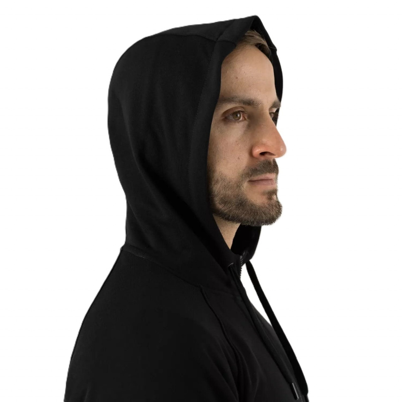 Mikina COME AND TAKE IT zips s kapucňou ČIERNA