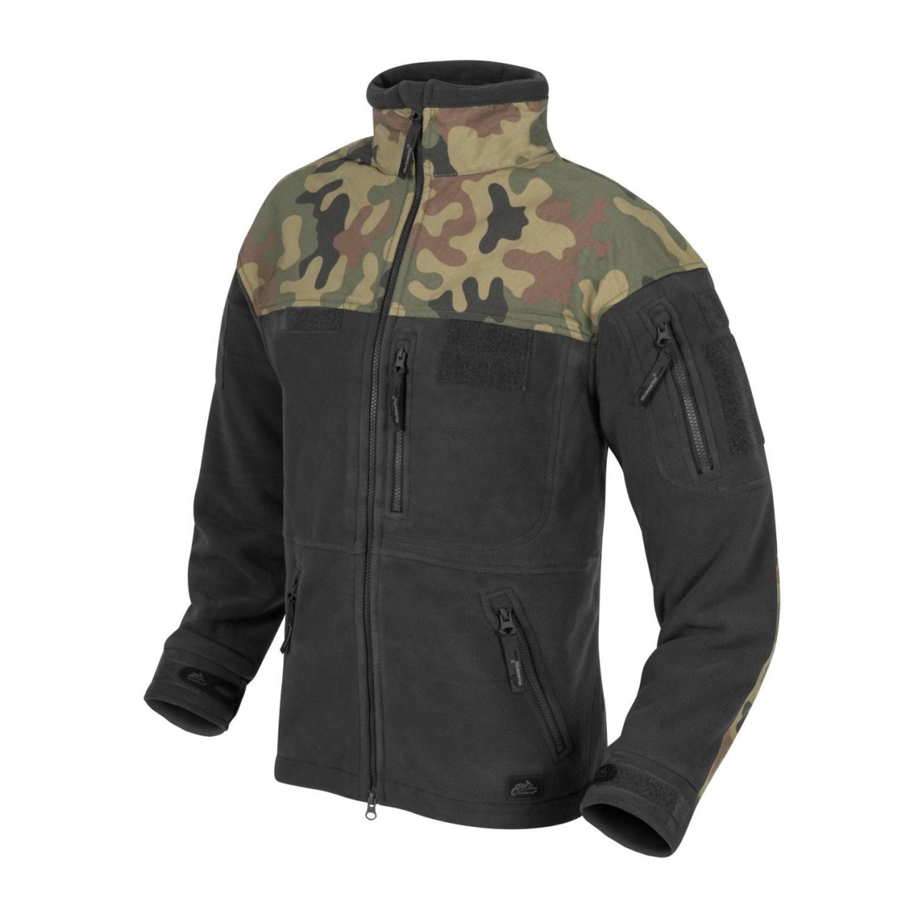 Bunda INFANTRY fleece ČIERNA/WOODLAND PL