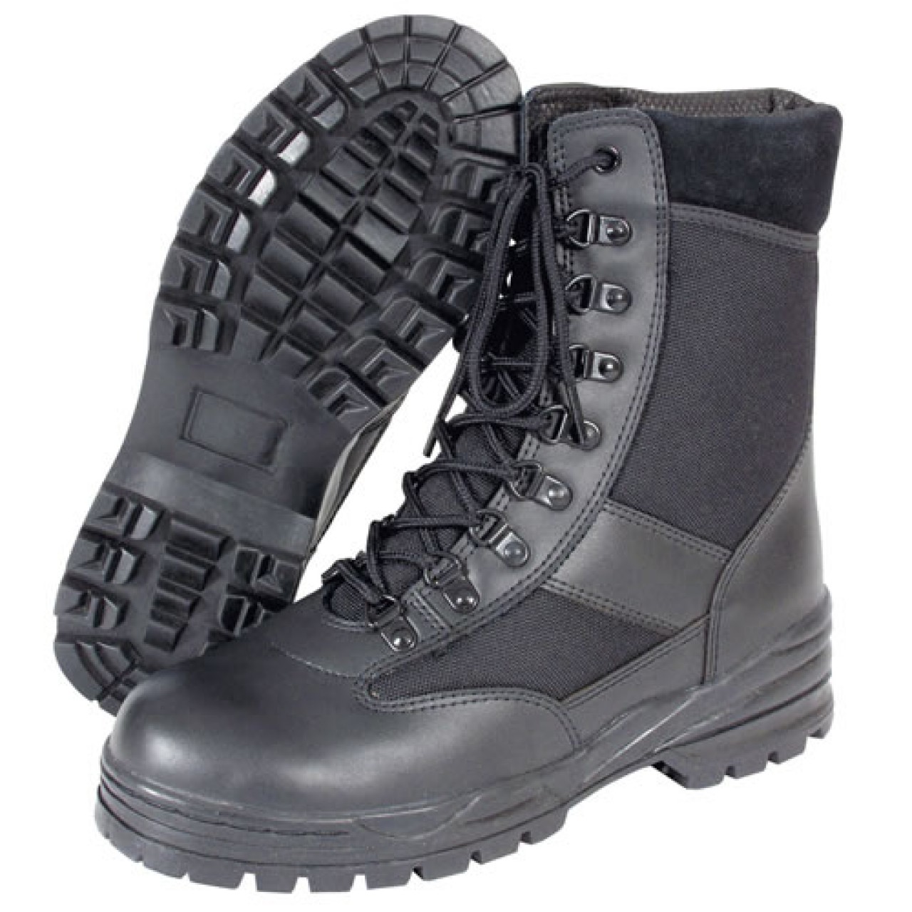 Topánky vysoké PATROL koža/cordura ČIERNE