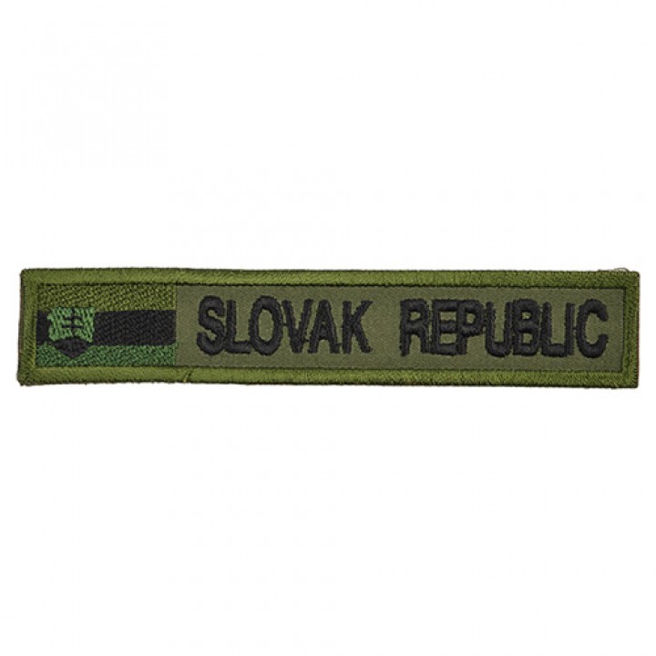 Nášivka SLOVAK REPUBLIC + VLAJKA - OLIV
