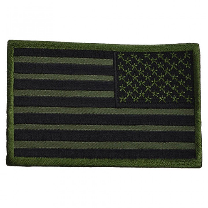 Nášivka vlajka USA reverzná - OLIV