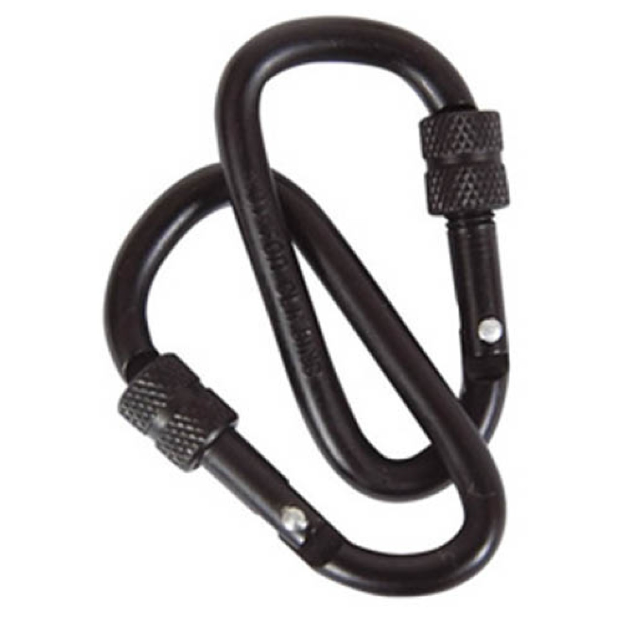 Karabíny so zámkom 6mm - 2ks ČIERNE