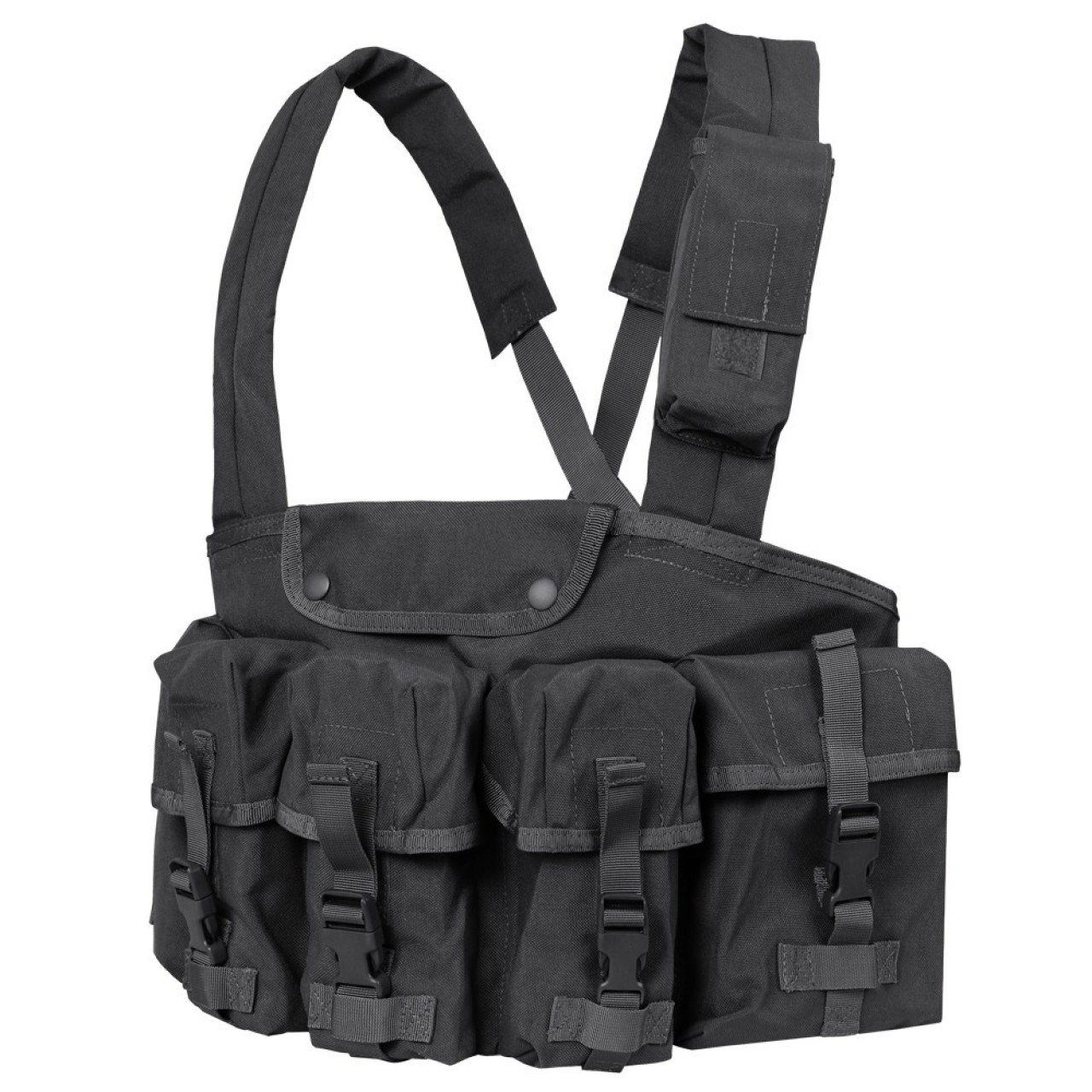 Vesta taktická CHEST RIG 7vreciek ČIERNA