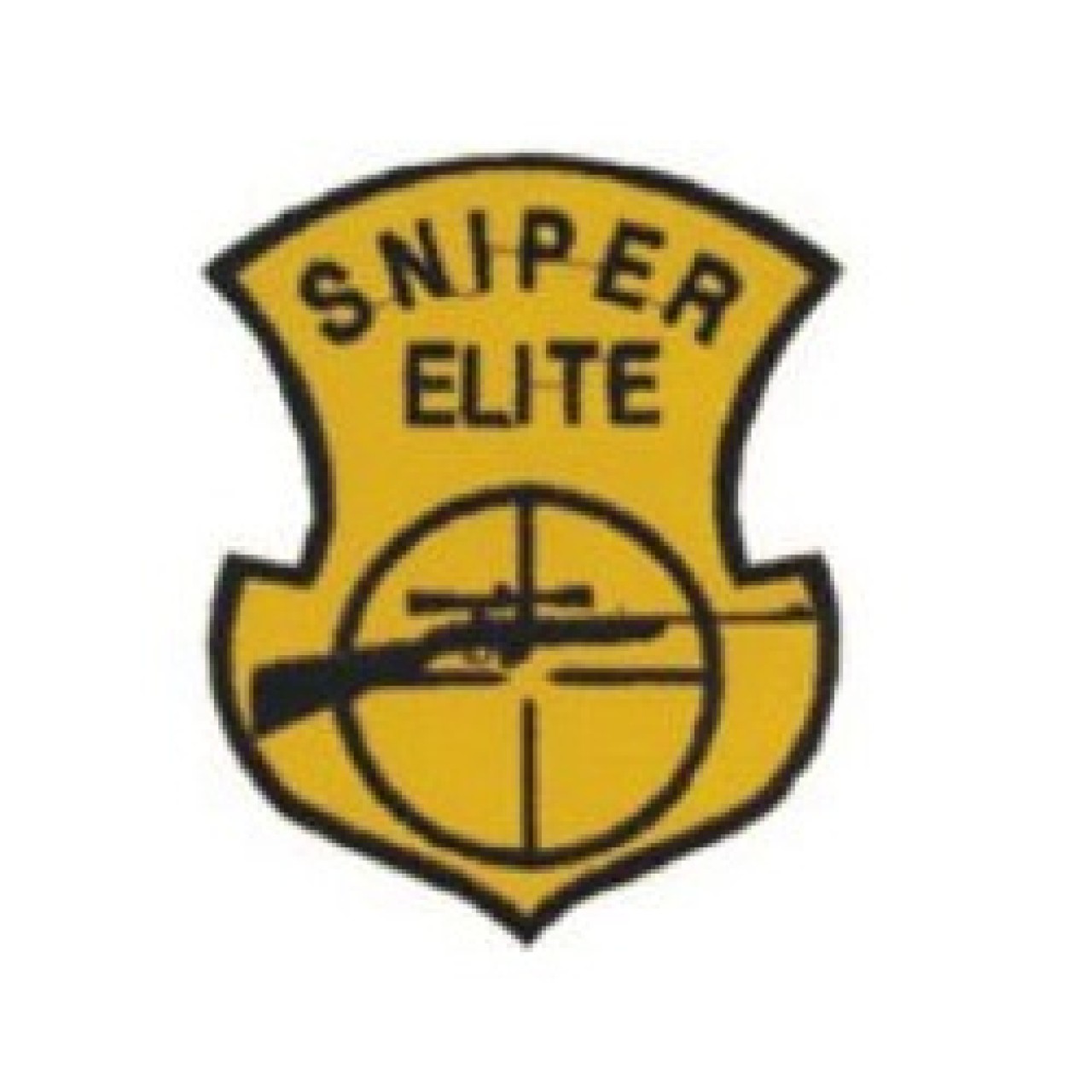 Nášivka SNIPER ELITE s odstreľovacou puškou ŽLTÁ