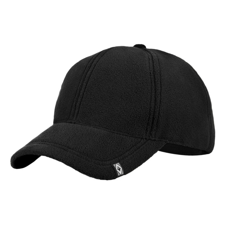 Čiapka baseball FLEECE ČIERNA
