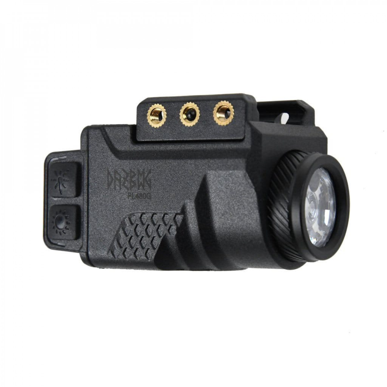 Svietidlo LA01G na pištoľ so červeným laserom ČIERNE