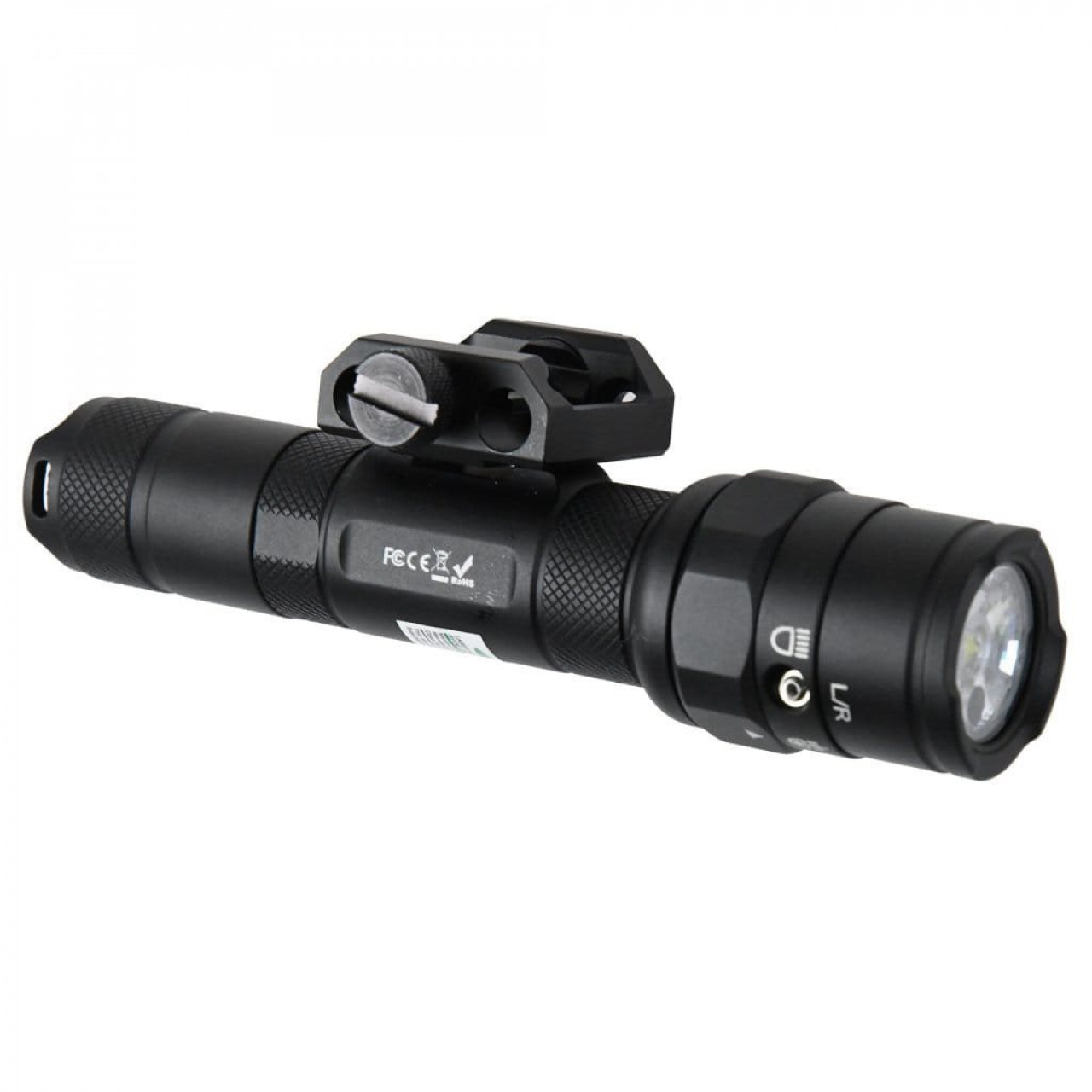 Svietidlo taktické RT01 so zeleným laserom ČIERNE