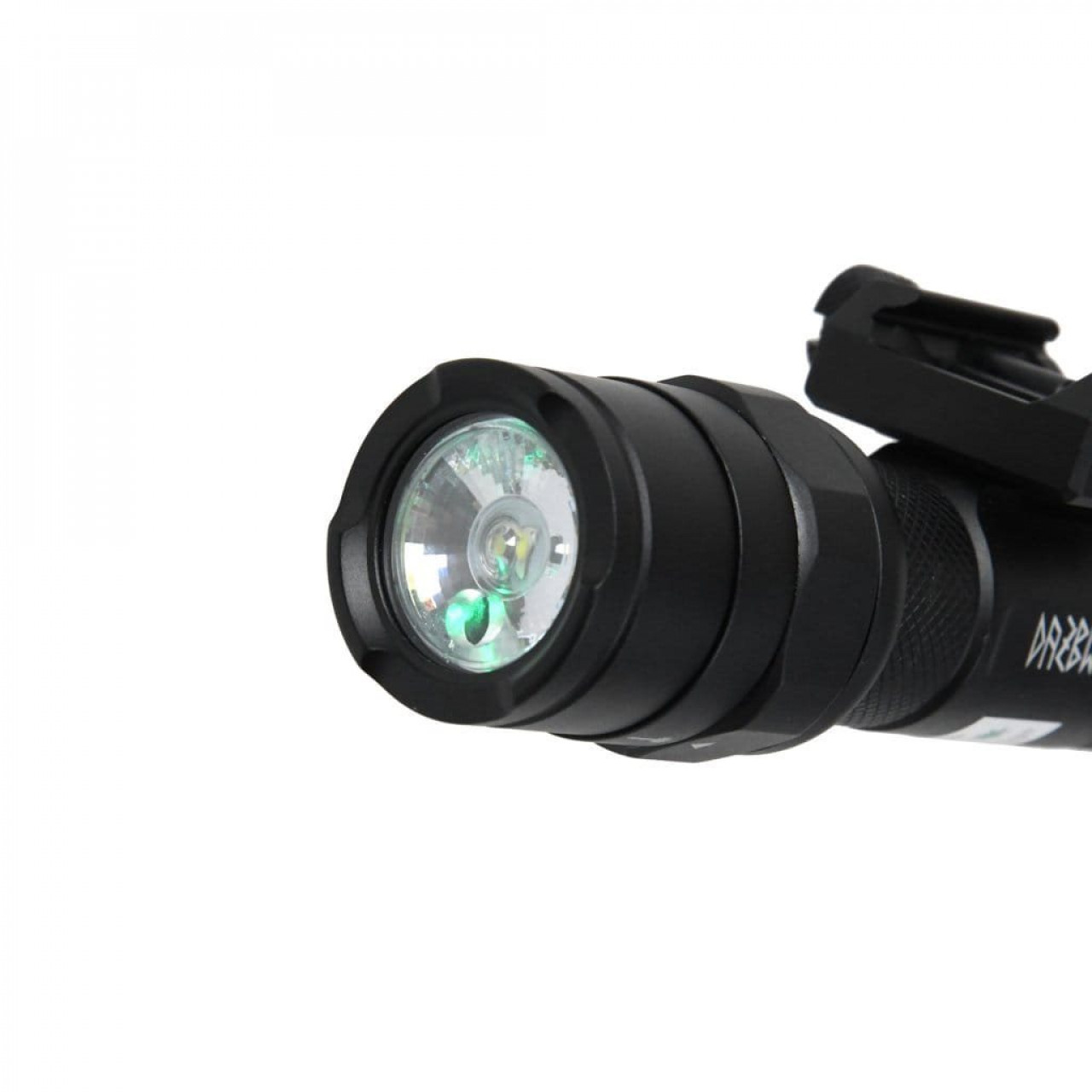 Svietidlo taktické RT01 so zeleným laserom ČIERNE