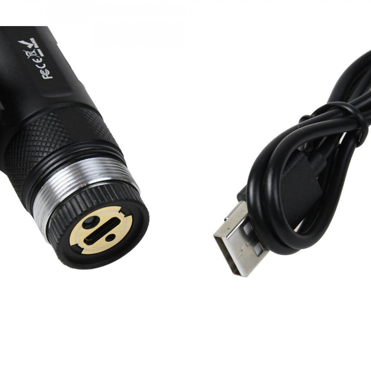 Svietidlo taktické RT01 so zeleným laserom ČIERNE