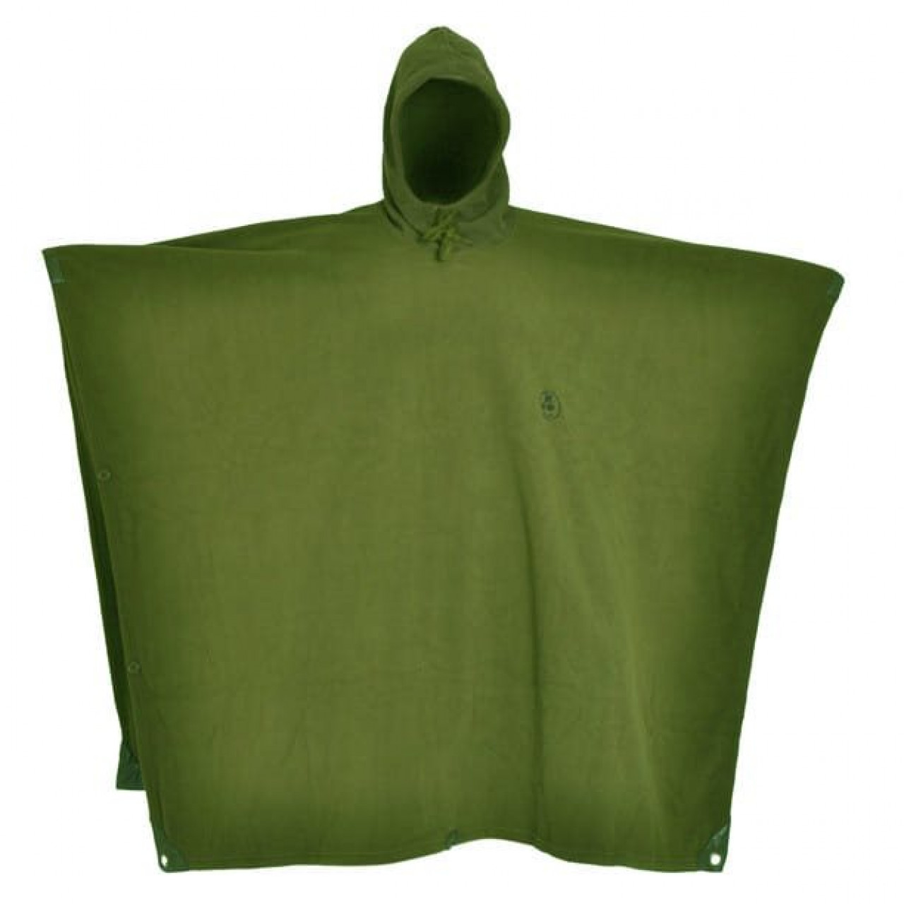 Pončo FLEECE so sťahovacou kapucňou ZELENÉ