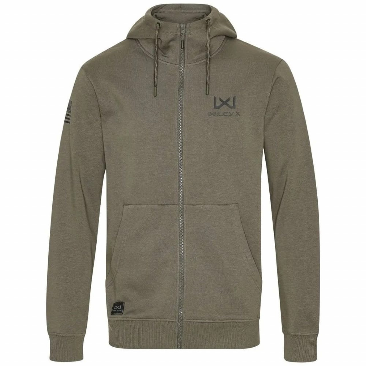 Mikina klokanka na zip WX URBAN zelené logo ZELENÁ