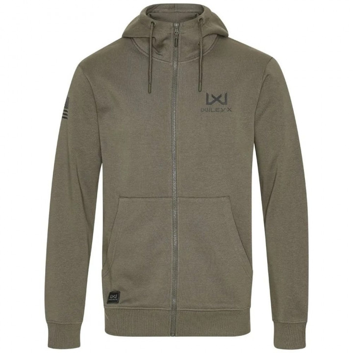 Mikina klokanka na zip WX URBAN zelené logo ZELENÁ