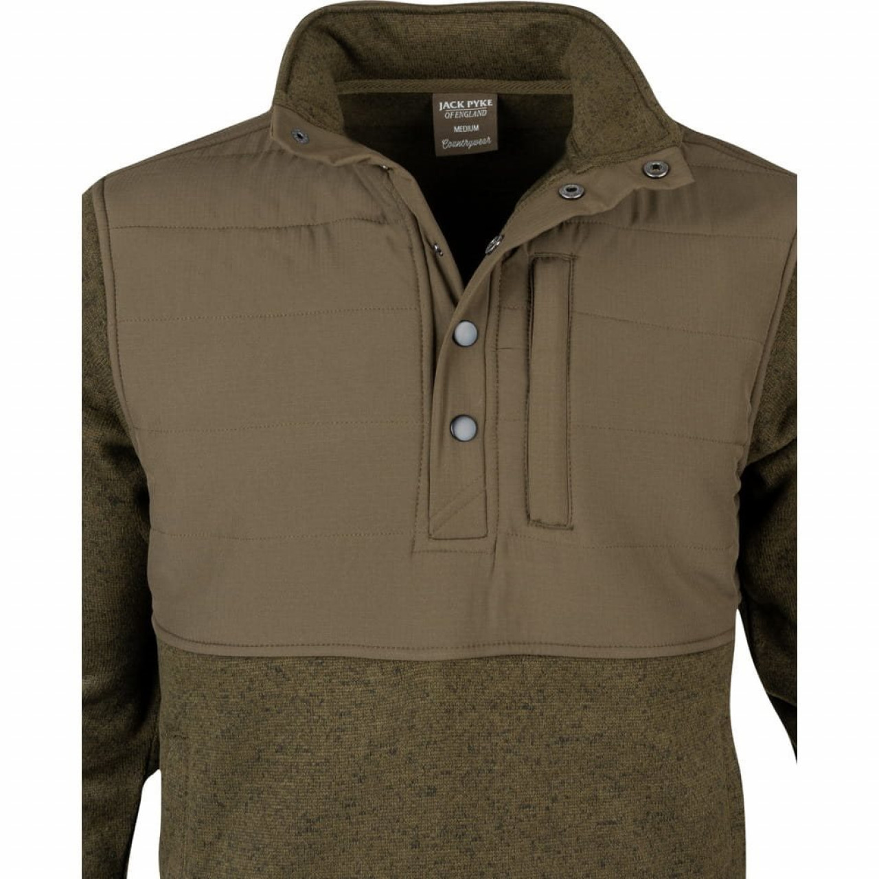 Mikina SNAP NECK fleece ZELENÁ