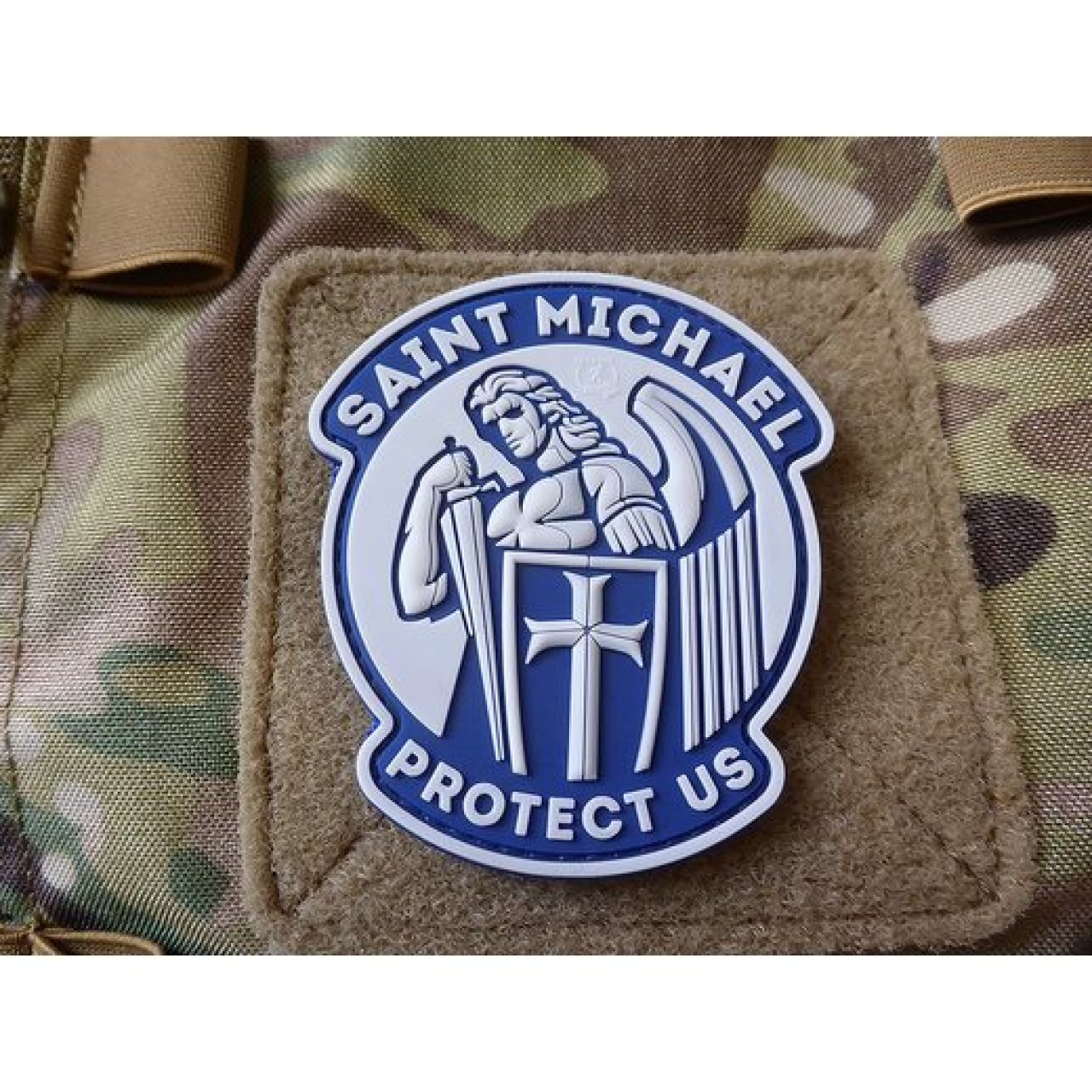 Nášivka SANKT MICHAEL plast velcro MODRÁ
