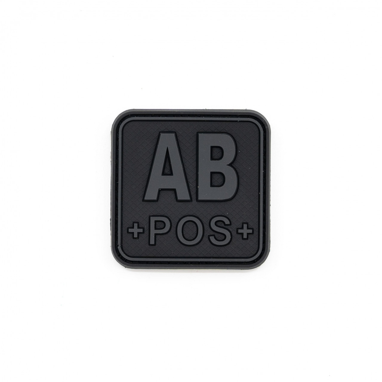 Nášivka KRV AB+ POS plast velcro ČIERNA