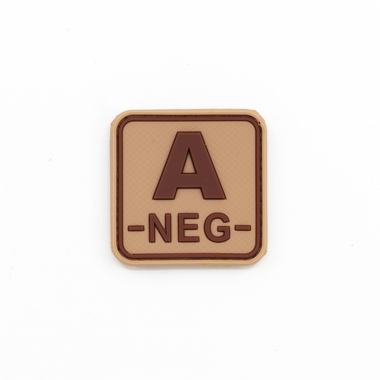 Nášivka KRV A- NEG plast velcro DESERT