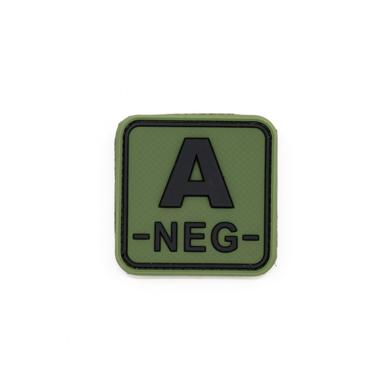 Nášivka KRV A- NEG plast velcro ZELENÁ