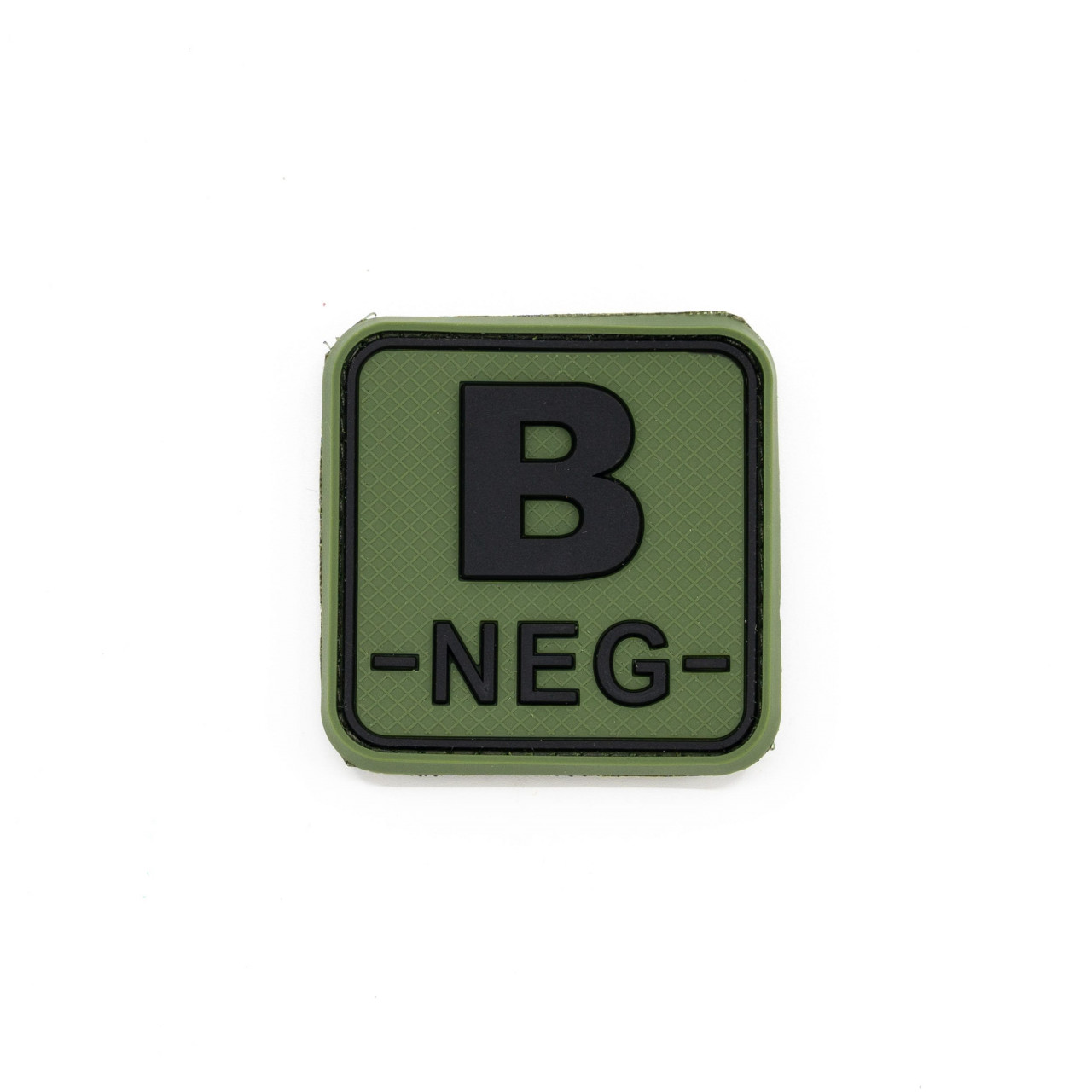 Nášivka KRV B- NEG plast velcro ZELENÁ