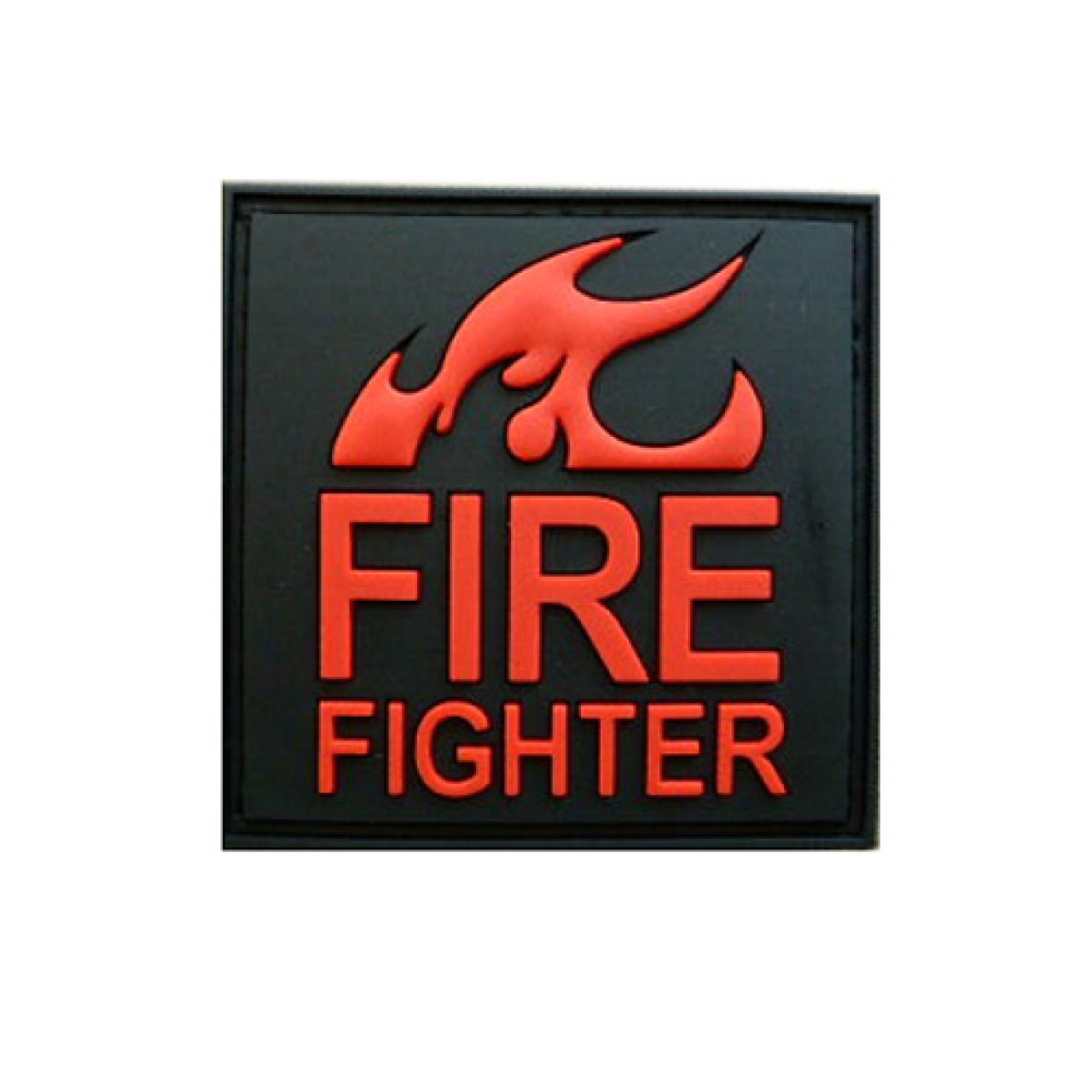 Nášivka FIRE FIGHTER plast ČIERNA/ČERVENÁ