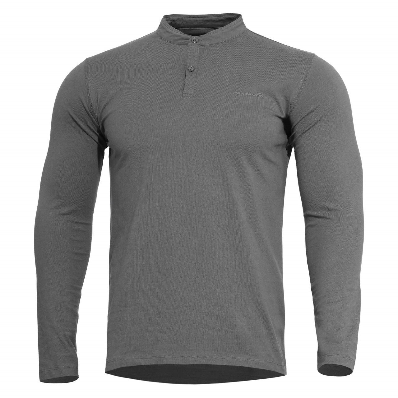 Tričko ROMEO HENLEY 2.0 dlhý rukáv SIVÉ - WOLF GREY