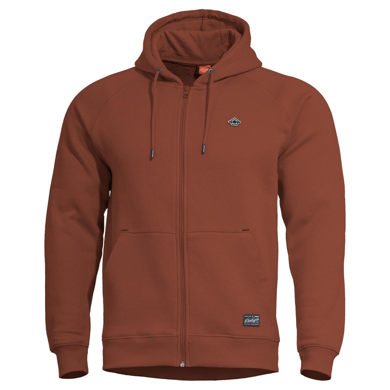 Mikina PHAETON ZIPS s kapucňou MAROON RED