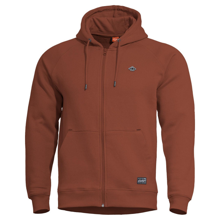 Mikina PHAETON ZIPS s kapucňou MAROON RED