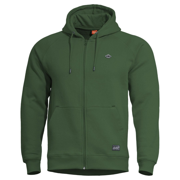 Mikina PHAETON ZIPS s kapucňou SPRINGBOK GREEN