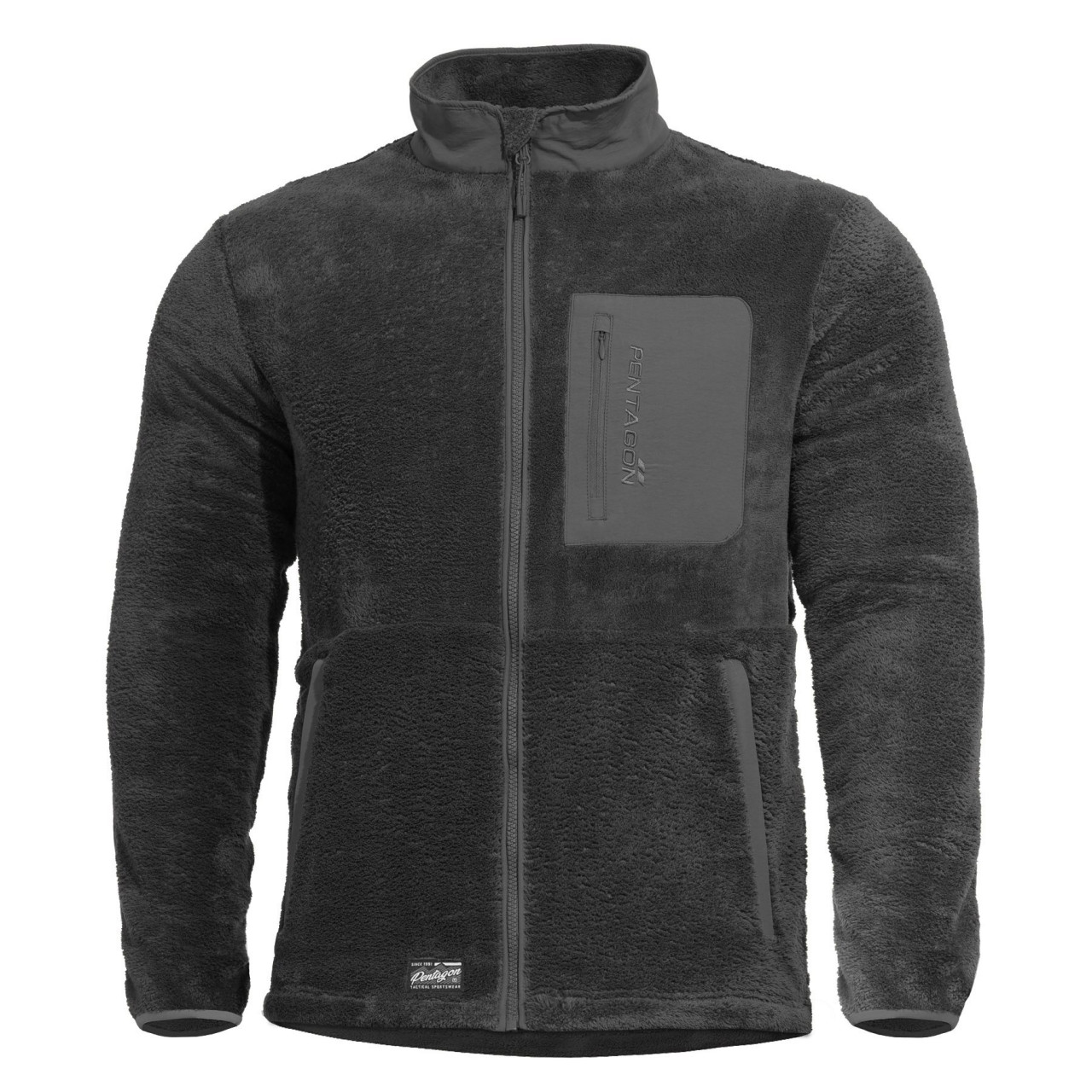 Mikina GRIZZLY FULL-ZIP ČIERNA
