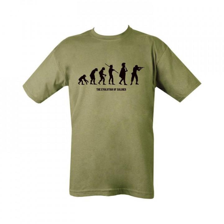 Tričko s motívom Evolution ZELENÉ