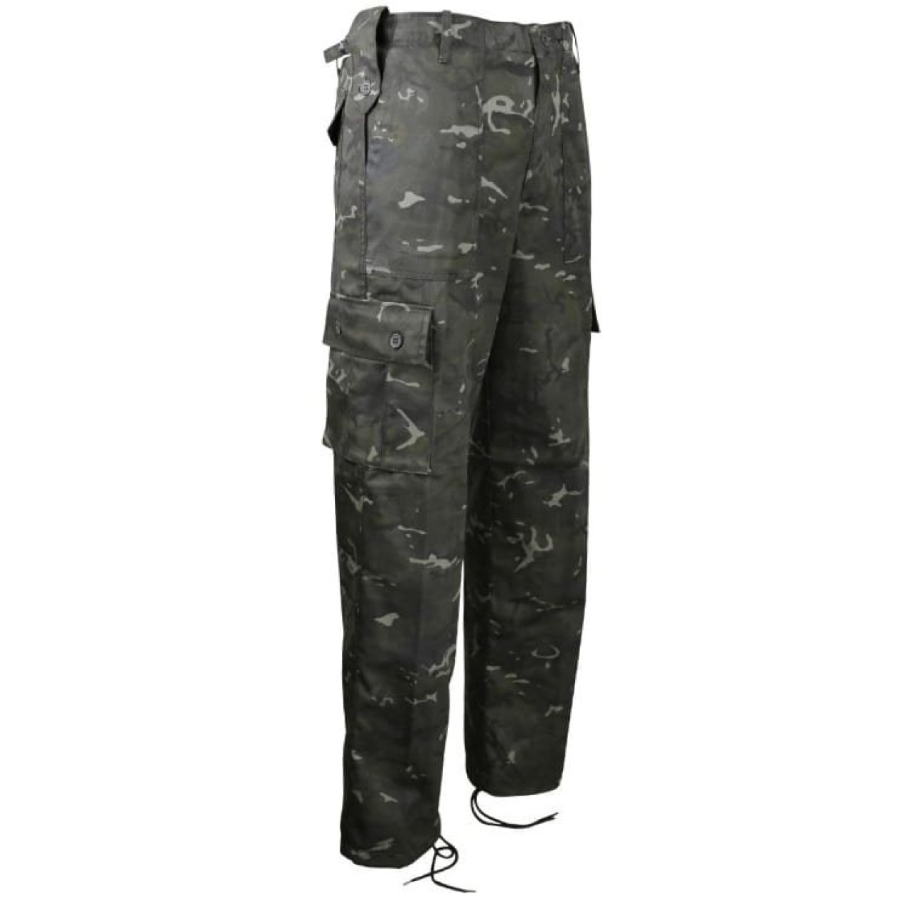 Nohavice britské KOMBAT BTP Black camo