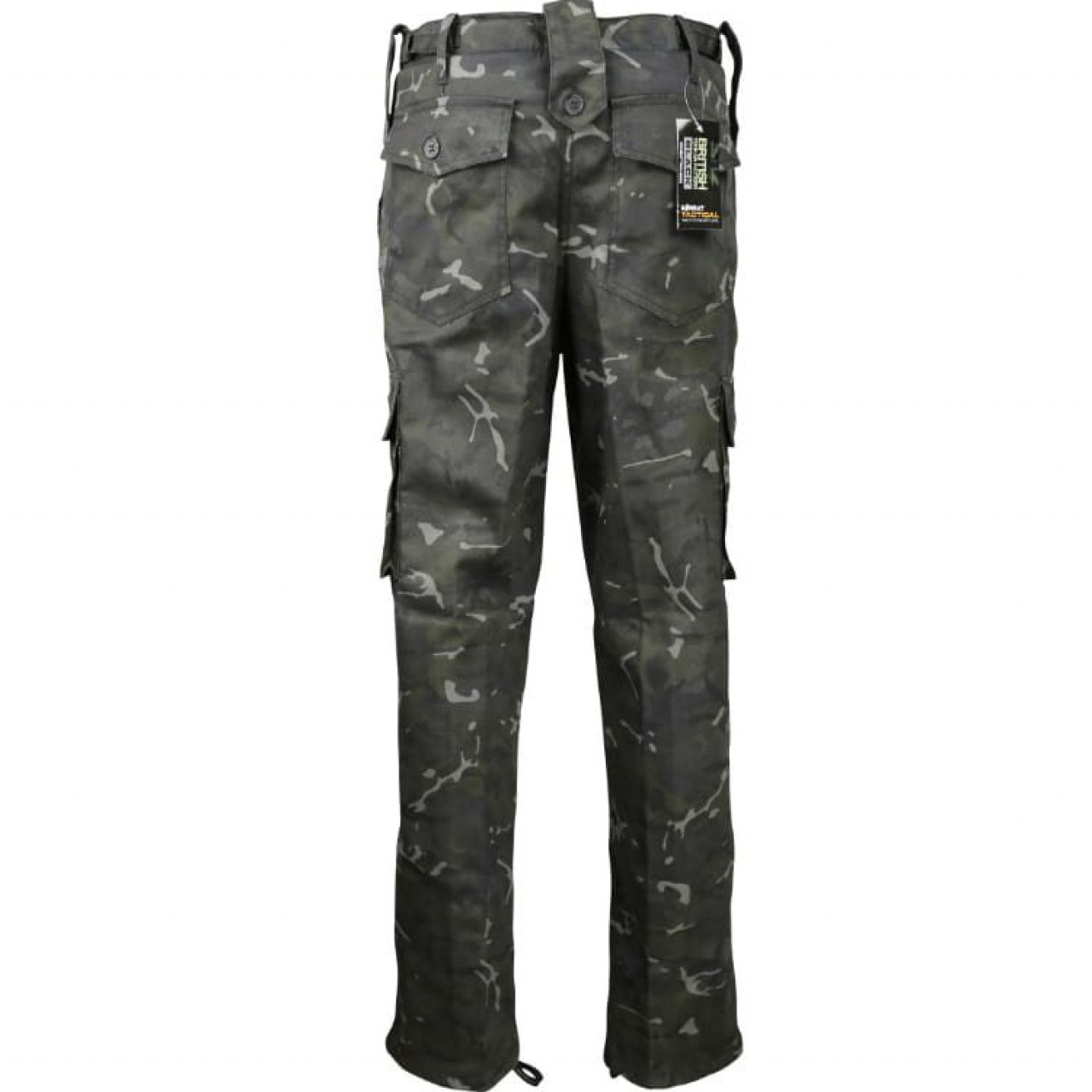 Nohavice britské KOMBAT BTP Black camo
