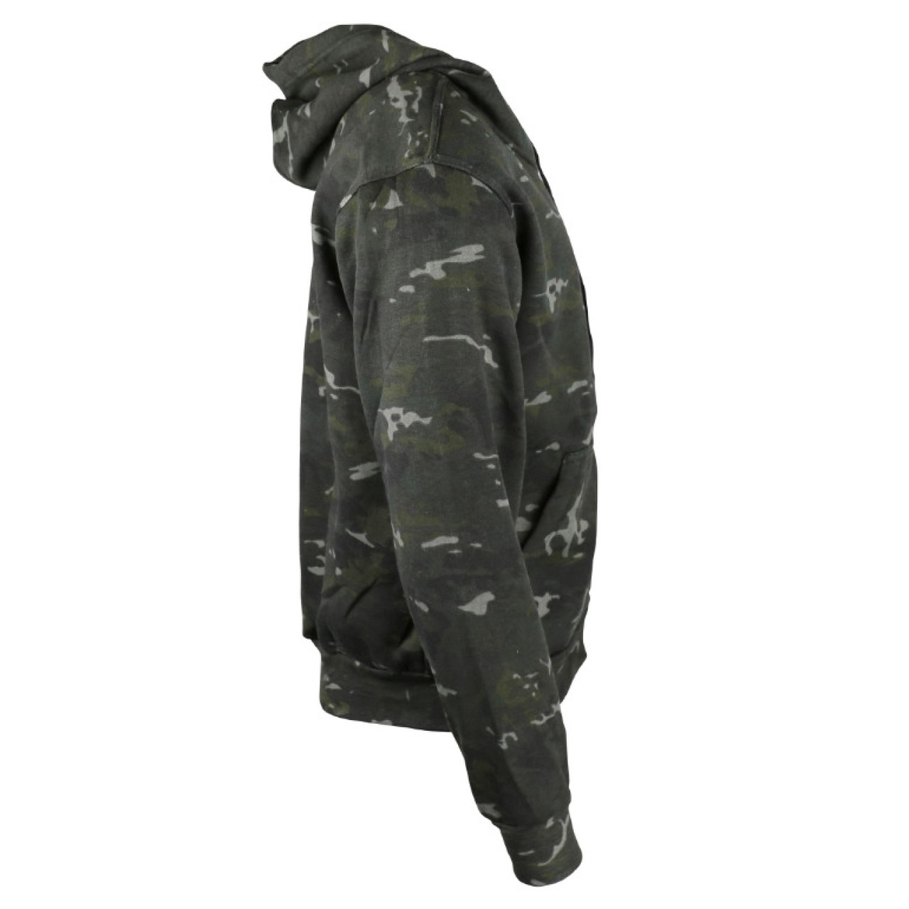 Mikina s kapucňou ZIP čierno maskovaná BTP