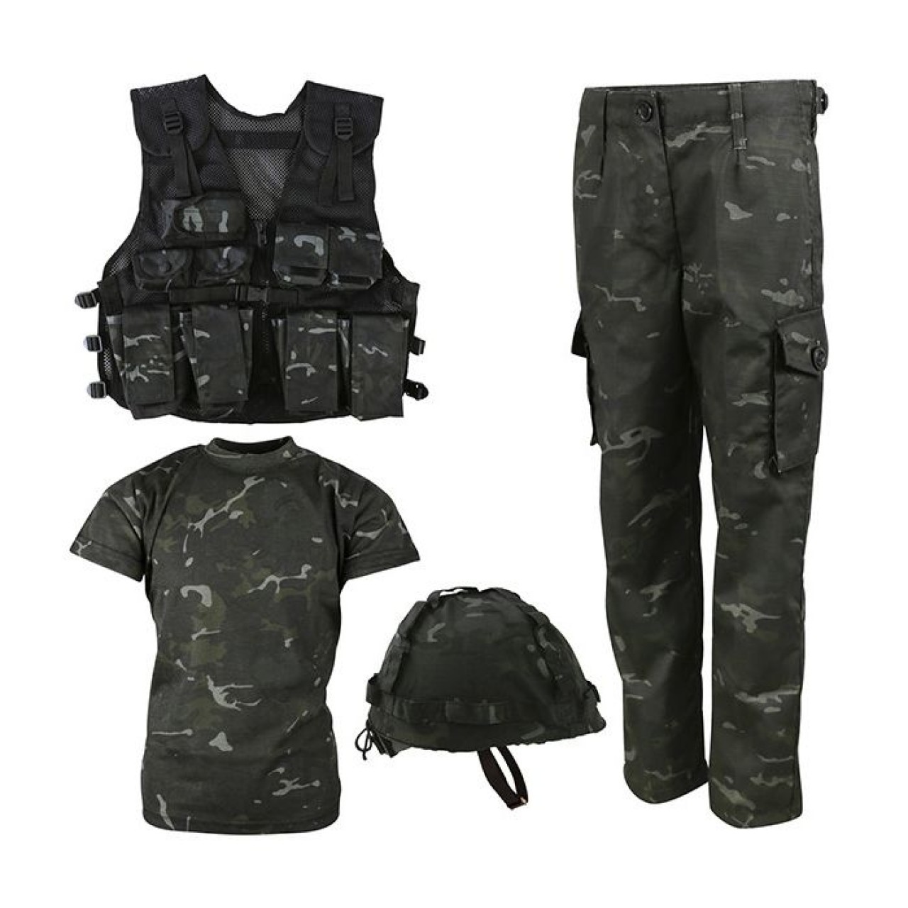Komplet detský taktický ARMY COMBO BTP BLACK