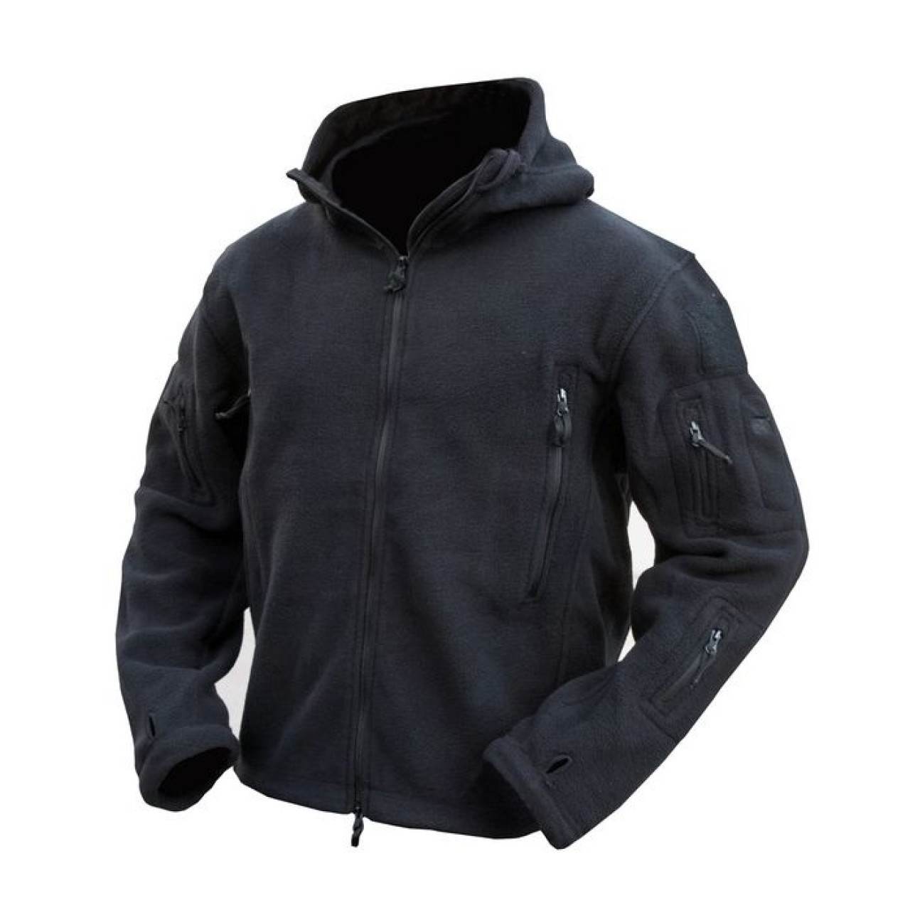 Mikina FLEECE RECON s kapucňou ČIERNA